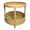 Βοηθητικό τραπέζι Moody pakoworld pe rattan σε φυσική απόχρωση Φ55x51εκ