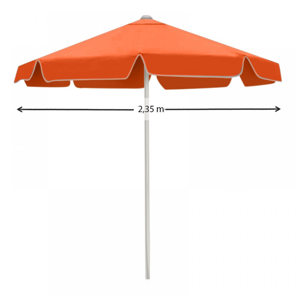 Ομπρέλα μεταλλική επαγγελματική σε πορτοκαλί χρώμα Ø2,35m