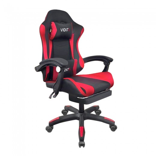 A6060 ΜΑΥΡΟ/ΚΟΚΚΙΝΟ ΠΟΛΥΘΡΟΝΑ GAMING/ΜΕ ΥΠΟΠΟΔΙΟ