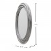 Καθρέφτης τοίχου οβάλ πλαστικός χρώμα dark silver 65x5x74εκ.