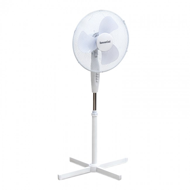 Ανεμιστήρας ορθοστάτης 16'' 40εκ. 50W χρώμα λευκό 62x62x127εκ.