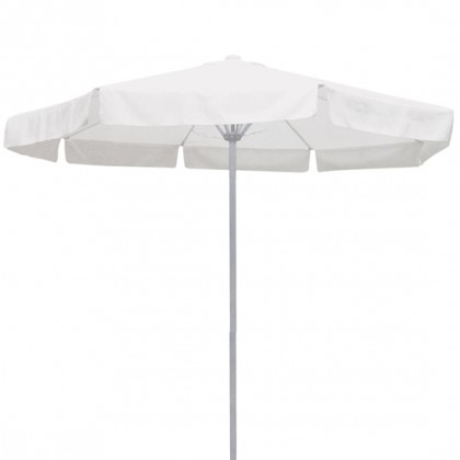 Ομπρέλα από σκελετό αλουμινίου και πολυεστερικό ύφασμα σε χρώμα λευκό Φ. 2.3 εκ