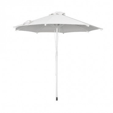 Ομπρέλα από σκελετό αλουμινίου και πολυεστερικό ύφασμα σε χρώμα λευκό Φ 2,30εκ