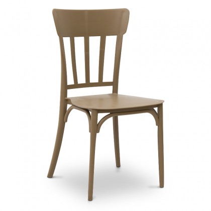 Καρέκλα Mina πλαστική χρώμα cappuccino 45x43x87εκ.