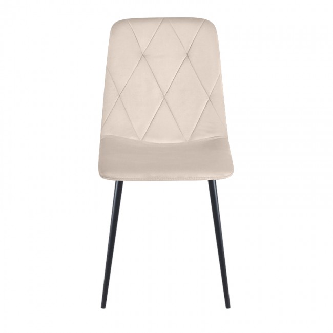EVA BEIGE VELVET ΥΦΑΣΜΑ ΚΑΡΕΚΛΑ ΜΕΤΑΛΛΙΚΗ