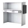 Γραφείο reception Triana pakoworld μελαμίνης λευκό-ανθρακί 110x40x110εκ