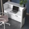 Γραφείο reception Triana pakoworld μελαμίνης λευκό-ανθρακί 110x40x110εκ