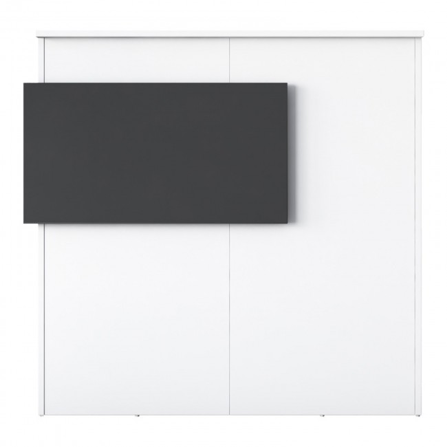 Γραφείο reception Triana pakoworld μελαμίνης λευκό-ανθρακί 110x40x110εκ