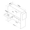 Γραφείο reception Triana pakoworld μελαμίνης λευκό-ανθρακί 110x40x110εκ
