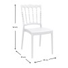 Καρέκλα πολυπροπυλενίου σε λευκό χρώμα 45x55x92 εκ. NAPOLEON SIESTA