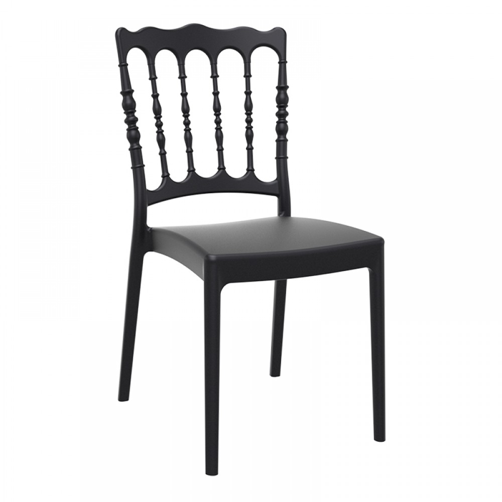 Καρέκλα πολυπροπυλενίου σε μαύρο χρώμα 45x55x92 εκ. NAPOLEON 044 SIESTA