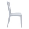 Καρέκλα πολυπροπυλενίου σε silver γκρι χρώμα 45x55x92 εκ. NAPOLEON SIESTA