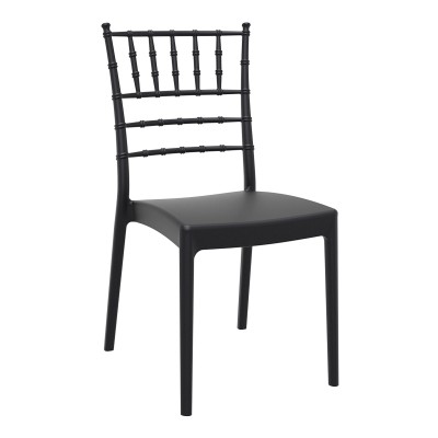 Καρέκλα συνεδρίου-catering πολυπροπυλενίου χρώμα μαύρο  JOSEPHINE SIESTA
