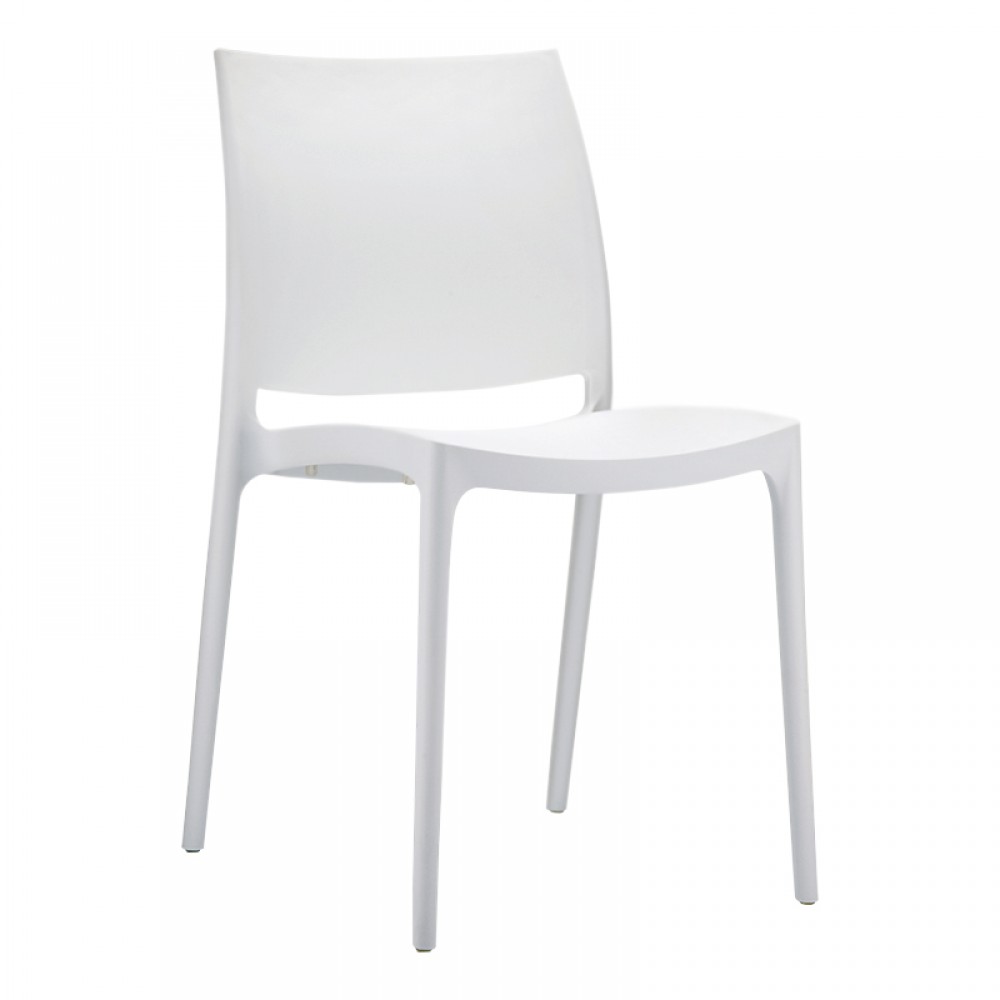 Καρέκλα πολυπροπυλενίου σε λευκό χρώμα 44x50x81 εκ. MAYA SIESTA