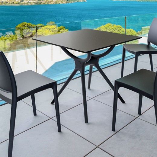 ΑΙΡ ΤΡΑΠΕΖΙ 80Χ80εκ. BLACK LAMINATE 12mm - 20.0182