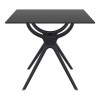 ΑΙΡ ΤΡΑΠΕΖΙ 80Χ80εκ. BLACK LAMINATE 12mm - 20.0182