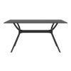 ΑΙΡ ΤΡΑΠΕΖΙ 140Χ80εκ. BLACK LAMINATE 12mm - 20.0184