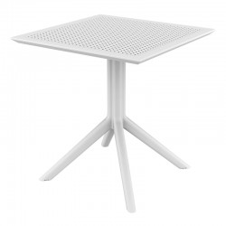 ΣΚΑΙ ΤΡΑΠΕΖΙ 80X80X74εκ. WHITE ΠΟΛ/ΝΙΟΥ - 20.0244