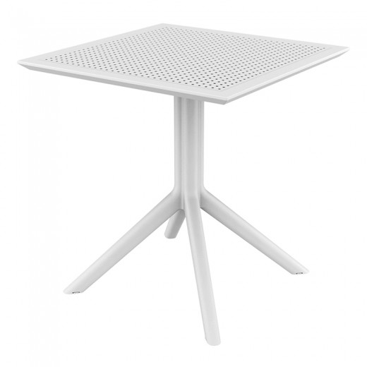 ΣΚΑΙ ΤΡΑΠΕΖΙ 80X80X74εκ. WHITE ΠΟΛ/ΝΙΟΥ - 20.0244