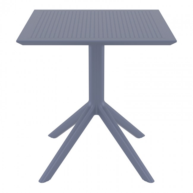 ΣΚΑΙ ΤΡΑΠΕΖΙ 80X80X74εκ. DARK GREY ΠΟΛ/ΝΙΟΥ - 20.0245