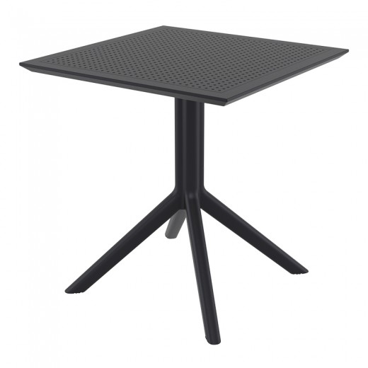 ΣΚΑΙ ΤΡΑΠΕΖΙ 80X80X74εκ. BLACK ΠΟΛ/ΝΙΟΥ - 20.0246