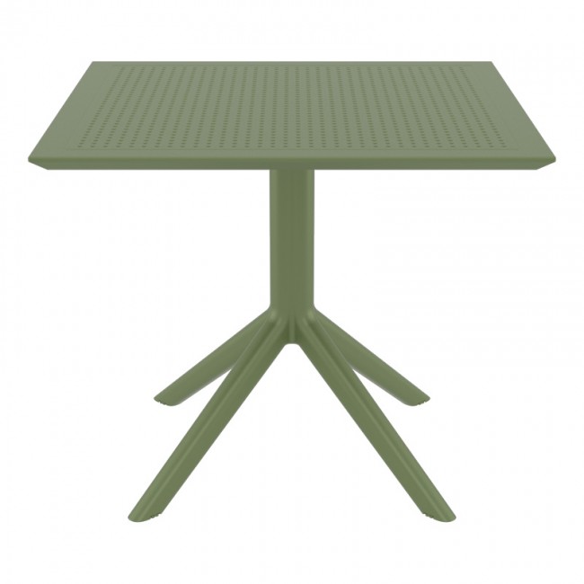 ΣΚΑΙ ΤΡΑΠΕΖΙ 80X80X74εκ. OLIVE GREEN ΠΟΛ/ΝΙΟΥ - 20.0248