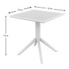 ΣΚΑΙ ΤΡΑΠΕΖΙ 70X70X74εκ. WHITE ΠΟΛ/ΝΙΟΥ - 20.0252