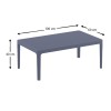 ΣΚΑΙ ΤΡΑΠΕΖΙ 100Χ60Χ40εκ. DARK GREY ΠΟΛ/ΝΙΟΥ - 20.0276