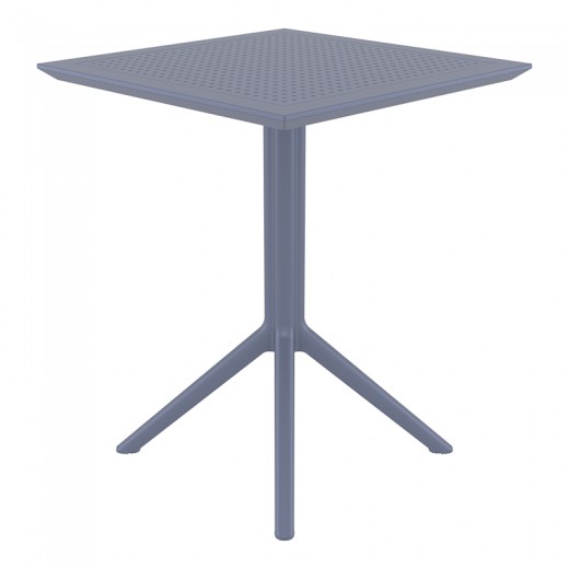 ΣΚΑΙ ΤΡΑΠΕΖΙ ΠΤΥΣ/ΝΟ 60Χ60X74εκ. DARK GREY ΠΟΛ/ΝΙΟΥ - 20.0282