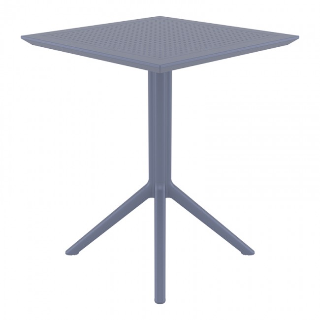 ΣΚΑΙ ΤΡΑΠΕΖΙ ΠΤΥΣ/ΝΟ 60Χ60X74εκ. DARK GREY ΠΟΛ/ΝΙΟΥ - 20.0282