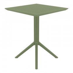 ΣΚΑΙ ΤΡΑΠΕΖΙ ΠΤΥΣ/ΝΟ 60Χ60X74εκ. OLIVE GREEN ΠΟΛ/ΝΙΟΥ - 20.0291