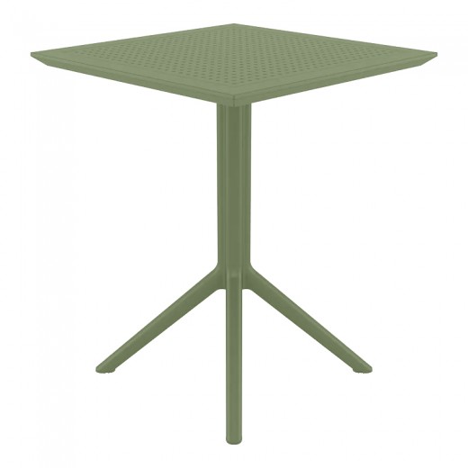 ΣΚΑΙ ΤΡΑΠΕΖΙ ΠΤΥΣ/ΝΟ 60Χ60X74εκ. OLIVE GREEN ΠΟΛ/ΝΙΟΥ - 20.0291