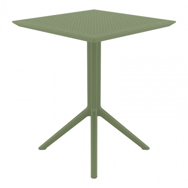 ΣΚΑΙ ΤΡΑΠΕΖΙ ΠΤΥΣ/ΝΟ 60Χ60X74εκ. OLIVE GREEN ΠΟΛ/ΝΙΟΥ - 20.0291