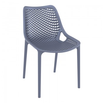 Καρέκλα πολυπροπυλενίου σε σκούρο γκρί χρώμα 50x60x82 εκ. AIR SIESTA
