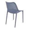 Καρέκλα πολυπροπυλενίου σε σκούρο γκρί χρώμα 50x60x82 εκ. AIR SIESTA