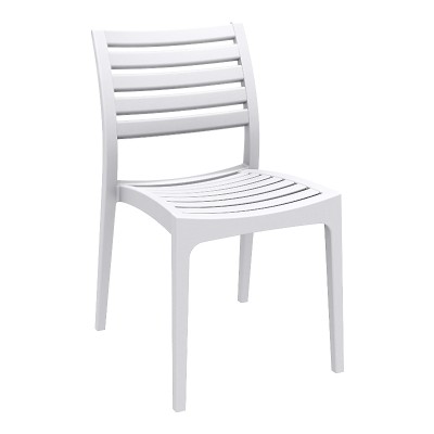 Καρέκλα κήπου πολυπροπυλενίου 48x58x82εκ. χρώμα λευκό ARES SIESTA