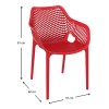 Πολυθρόνα πολυπροπυλενίου σε κόκκινο χρώμα 57x60x81 εκ. AIR XL 007 SIESTA