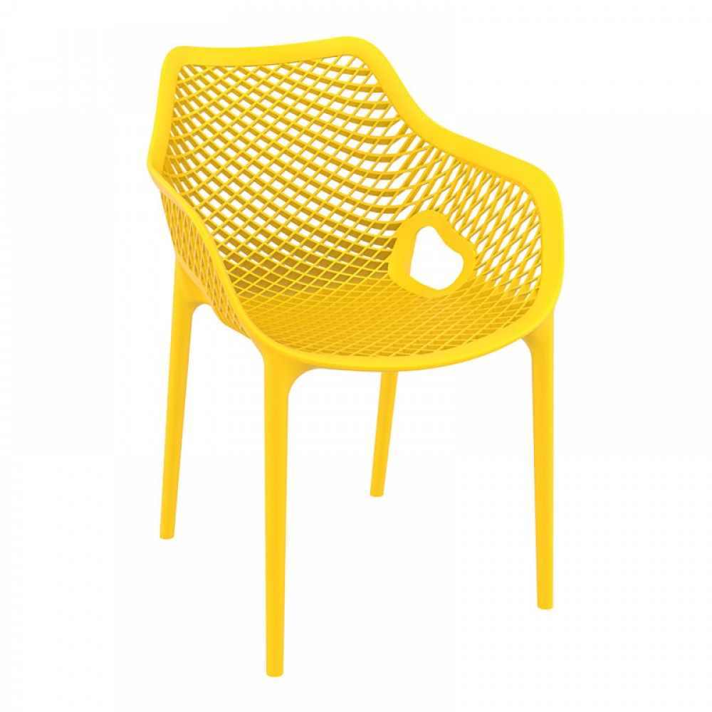 Πολυθρόνα πολυπροπυλενίου σε κίτρινο χρώμα 57x60x81 εκ. AIR XL 007 SIESTA