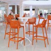 Σκαμπώ μπαρ πολυπροπυλενίου σε πορτοκαλί χρώμα 44x51x95 εκ. AIR BAR 65 SIESTA