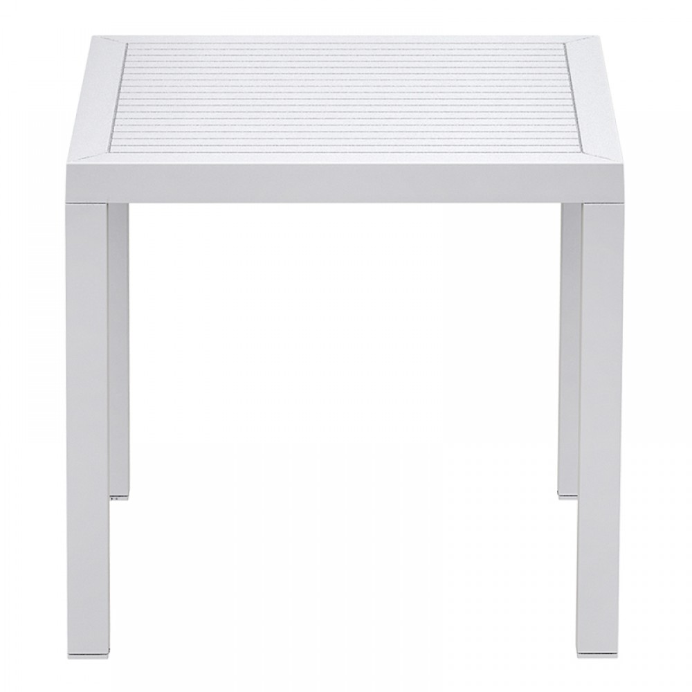 Τραπέζι κήπου πολυπροπυλενίου 80x80x75εκ. χρώμα λευκό ARES SIESTA