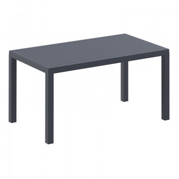 Τραπέζι κήπου πολυπροπυλενίου 140x80x75εκ. χρώμα σκούρο γκρί ARES SIESTA
