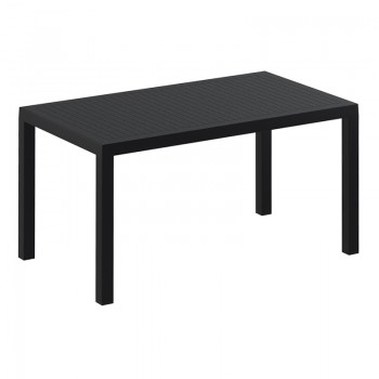Τραπέζι κήπου πολυπροπυλενίου 140x80x75εκ. χρώμα μαύρο ARES SIESTA