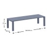 ΒΕΓΚΑΣ DARK GREY 100X260/300εκ. ΕΠΕΚΤ.ΤΡΑΠΕΖΙ ΠΟΛ/ΝΙΟΥ - 20.0581