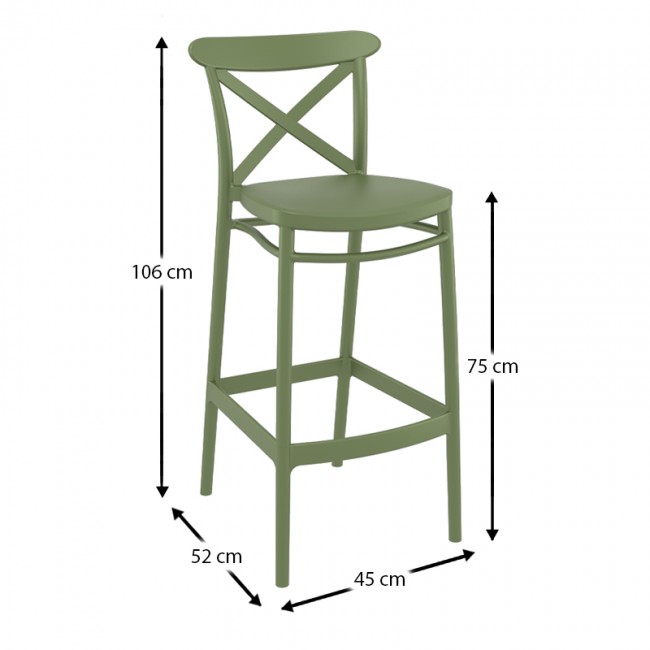 ΚΡΟΣ ΣΚΑΜΠΟ 75εκ. OLIVE GREEN ΠΟΛ/ΝΙΟΥ - 20.0609