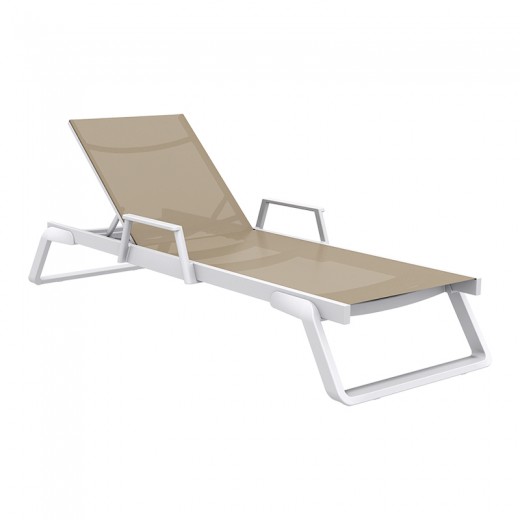 TROPIC ΞΑΠΛΩΣΤΡΑ ΜΕ ΜΠΡΑΤΣΑ WHITE/TAUPE ΠΟΛ/ΝΙΟΥ