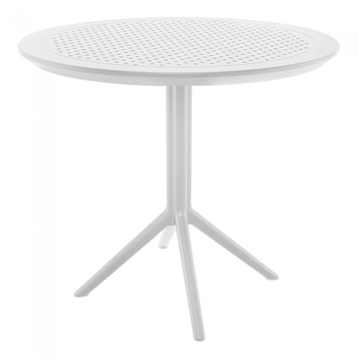 SKY WHITE Φ105X74εκ. ΤΡΑΠΕΖΙ ΠΟΛ/ΝΙΟΥ