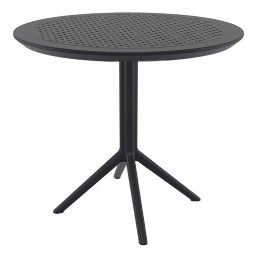 SKY BLACK Φ105X74εκ. ΤΡΑΠΕΖΙ ΠΟΛ/ΝΙΟΥ