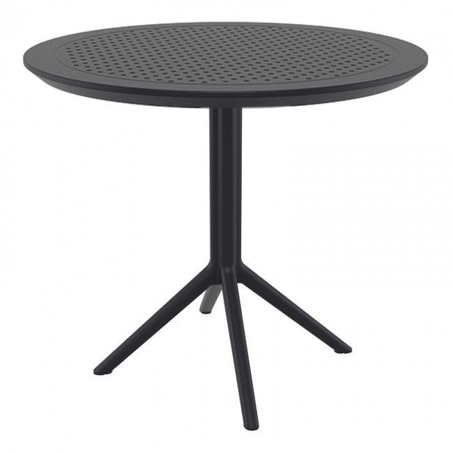 SKY BLACK Φ105X74εκ. ΤΡΑΠΕΖΙ ΠΟΛ/ΝΙΟΥ