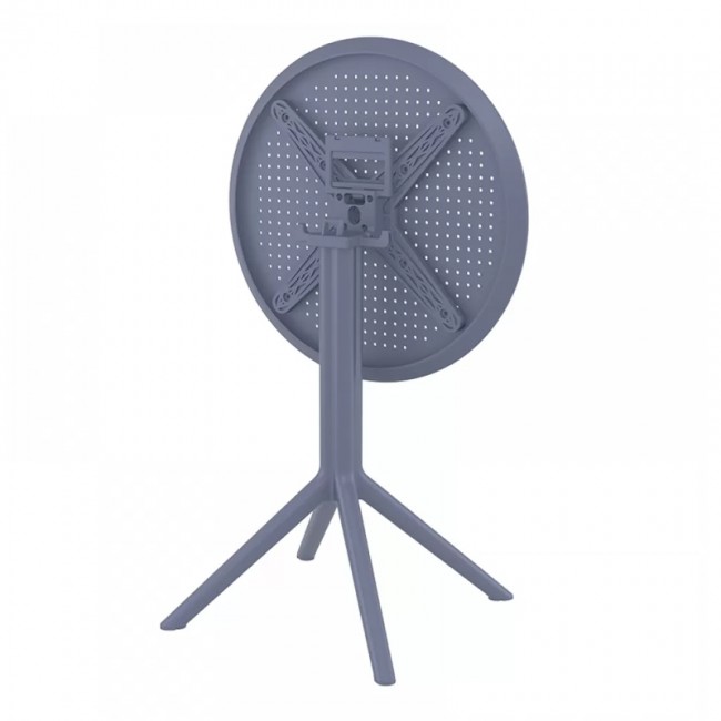 SKY DARK GREY Φ105X74εκ. ΤΡΑΠΕΖΙ ΠΟΛ/ΝΙΟΥ