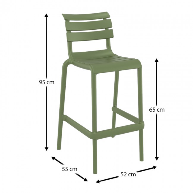 HELEN 65εκ. ΣΚΑΜΠΟ OLIVE GREEN ΠΟΛ/ΝΙΟΥ